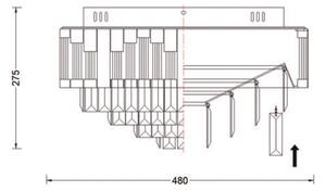 Brilagi - LED димируемо таванно осветително тяло CROWN LED/41W/230V Ø 48 см черно + дистанционно управление
