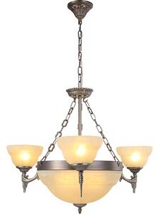 Brilagi - Полилей на верига DAHLIA 6xE27/40W/230V, Ø 74 см, месинг