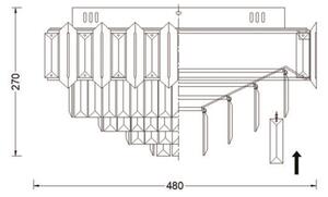 Brilagi - Таванно осветително тяло SPECTRA 5xE14/40W/230V Ø 48 см, черно