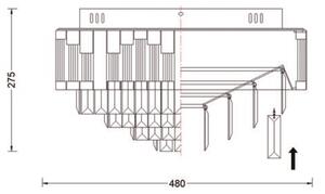Brilagi - LED димируемо таванно осветително тяло CROWN LED/41W/230V Ø 48 см златисто + дистанционно управление