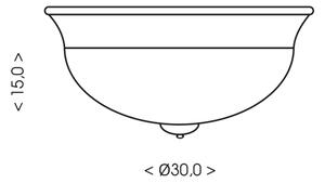 Brilagi - Плафон FRESCO 2xE27/40W/230V Ø 30 см месинг