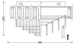 Brilagi - Таванно осветително тяло SPECTRA 5xE14/40W/230V Ø 48 см златно