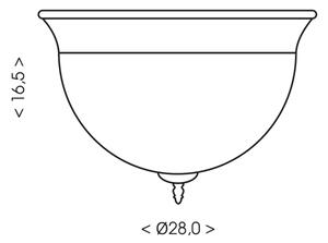 Brilagi - Плафон FRESCO 2xE27/40W/230V Ø 28 см, месинг