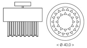 Brilagi - Таванно осветително тяло VERVE 4xE14/40W/230V диаметър 40 см златно