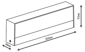 Top Light - LED външен стенен осветител IMOLA LED/16W/230V 3000/4000/6000K IP54 30 см