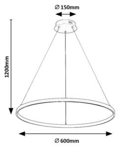 Rabalux 72347 - LED полилей на кабел BELIZA LED/55W/230V 3000K