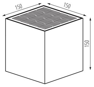 Kanlux 28997-LED соларно стенно осветително тяло REKA LED/6W/230V 3000/4000/6500K IP65 черно