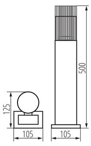 Kanlux 46204 - Външна лампа RADILO 1xGU10/11W/230V 50 см IP44 черна