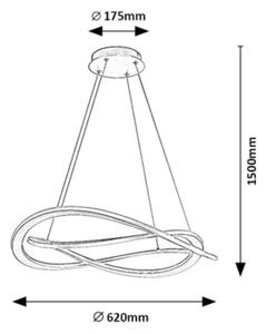Rabalux 72282 - LED полилей на кабел KALLIRA LED/72W/230V 3000K