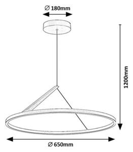 Rabalux 72352 - LED полилей на кабел RENARA LED/40W/230V 3000K