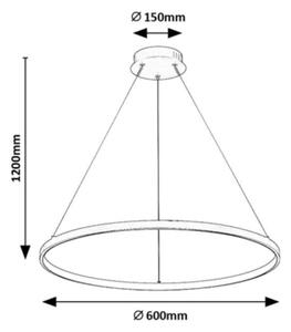 Rabalux 72344 - LED полилей на кабел BELIZA LED/55W/230V 3000K