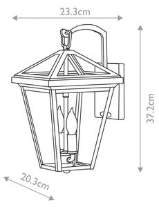 Quintiesse QN-ALFORD-PLACE2-S-MB - Външна стенна лампа ALFORD S 2xE14/40W/230V IP44