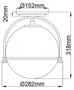 Quintiesse QN-SOMERSET-F-O-HB - Плафон SOMERSET 1xE27/60W/230V златен