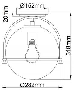 Quintiesse QN-SOMERSET-F-C-HB - Таванно осветително тяло SOMERSET 1xE27/60W/230V златисто