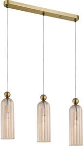 Полилей на кабел PIEGA 3xE14/40W/230V месинг/опушено бежово