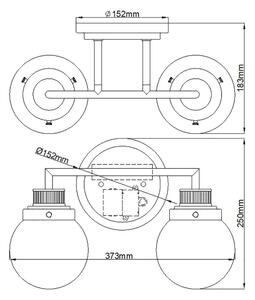 Quintiesse QN-POPPY2-PC-BATH - Стенно осветително тяло за баня POPPY, 2xE27/60W/230V, IP44, хром