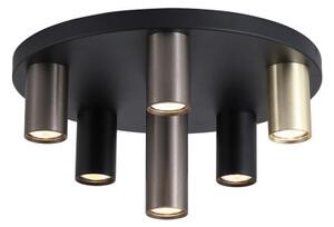 Searchlight 50570-6BK - Таванно осветително тяло TUBES 6xGU10/10W/230V Ø 40 см