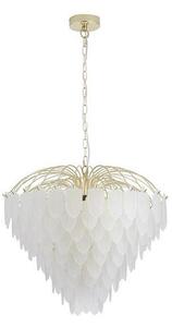 Searchlight 48970-10SB - Полилей на верига FEATHER 10xE14/60W/230V