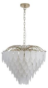 Searchlight 48970-6SB - Полилей на верига FEATHER 6xE14/60W/230V