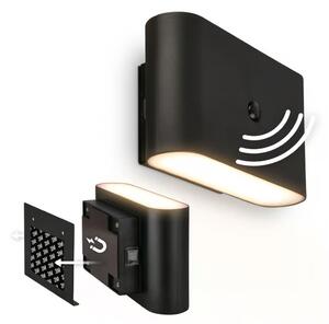 Briloner 3878015 – LED акумулаторна стенна лампа с датчик CHAT, LED/3W/5V, 2000 mAh, черна