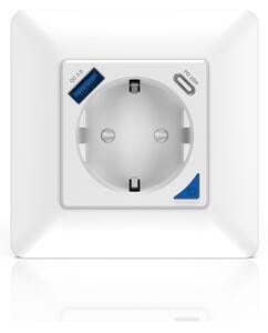 Immax NEO 07801L - Умен контакт 16A/230V + USB-A + USB-C Tuya SCHUKO