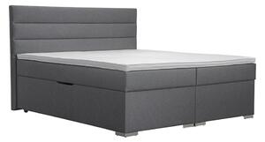 Тапицирано легло NEW BOLERO 160x200 см с матраци и ракла, сиво