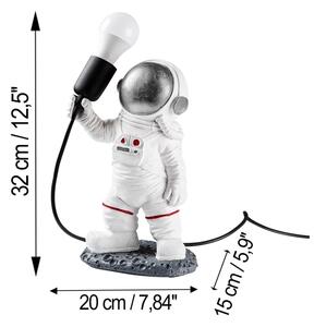 Детска лампа ASTRONAUT 1xE27/40W/230V сребриста/бяла
