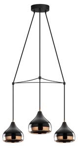 Полилей на кабел YILDO 3xE27/40W/230V черен/меден