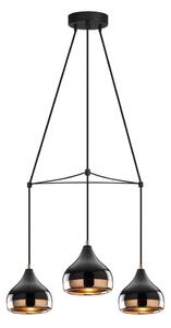 Полилей на кабел YILDO 3xE27/40W/230V черен/меден