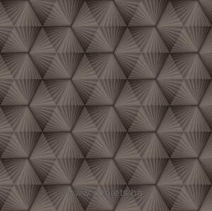 Тапет хартиен Гекса 3D кафяв