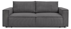 Тъмносив диван от велур 245 cm Nihad - Bobochic Paris