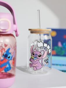 Sinsay - Стъклена чаша с капак и сламка Lilo & Stitch - многоцветен