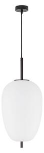 Бяло/черно стъклено висящо осветително тяло ø 27 cm Lato – Nova Luce