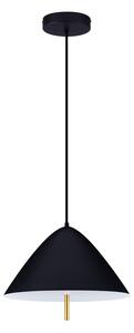 Матово черно метално LED висящо осветително тяло с метален абажур ø 40 cm Oros – Nova Luce