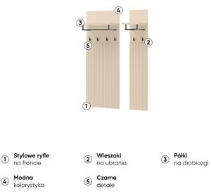 TREND TG-06 - Пано със закачалки - Пясъчно бежово