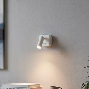 IDEAL LUX Ideal Lux LED стенен прожектор Bean, бял, ширина 7 cm, метал, Бял, Дневна/трапезария, Метал, Модерен