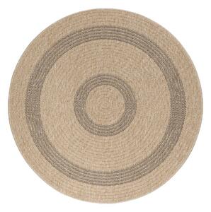 Черно-бежов кръгъл външен килим ø 80 cm Comilla – Ayyildiz Carpets