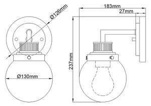 Quintiesse QN-POPPY1-PC-BATH- стенен осветител за баня POPPY 1xE27/60W/230V IP44 лъскав хром