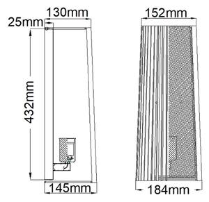 Quintiesse QN-LINARA1-BK - Стенно осветително тяло LINARA 1xE27/60W/230V черно/златисто