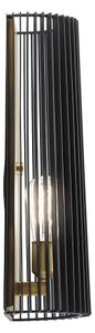 Quintiesse QN-LINARA1-BK - Стенно осветително тяло LINARA 1xE27/60W/230V черно/златисто