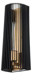 Quintiesse QN-LINARA1-BK - Стенно осветително тяло LINARA 1xE27/60W/230V черно/златисто