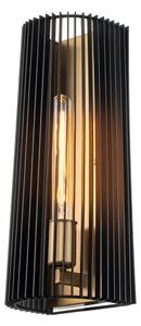 Quintiesse QN-LINARA1-BK - Стенно осветително тяло LINARA 1xE27/60W/230V черно/златисто