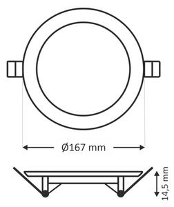 LED Лампа за окачен таван QTEC LED/12W/230V 6500K