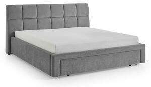 Сиво двойно легло тапицирано без ламелно дъно 180x200 cm Canyon – Meise Möbel