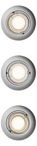 Philips - Комплект 3x вградени осветителни тела PERIDOT 1xGU10/7W/230V сребрист