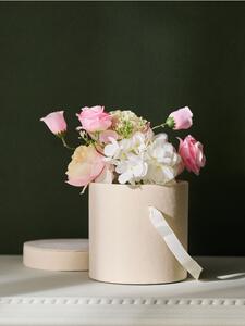 Sinsay - Кръгъл декоративен flowerbox с дръжка - кремав