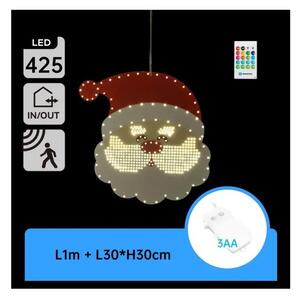 Aigostar - LED коледна декорация Santa, 425xLED/3xAA, IP44 + с дистанционно управление, 30 см
