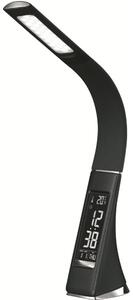 LED настолна лампа с дисплей и регулируема яркост, 7W/5V, черна