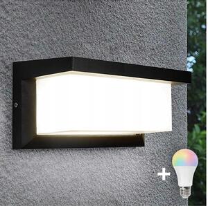 LED RGBW димируем външен стенен осветител NEELY 1xE27/12W/230V IP54 черен