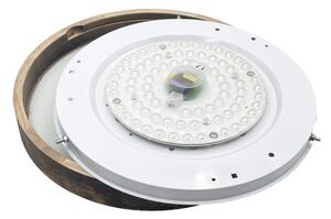 Плафон OAK SMOKY SLIM 3xE27/15W/230V Ø 47 см дъб/тъмно кафяв